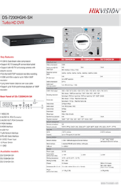 Katalog záznamové zařízení pro kamery HD-TVI Turbo HD